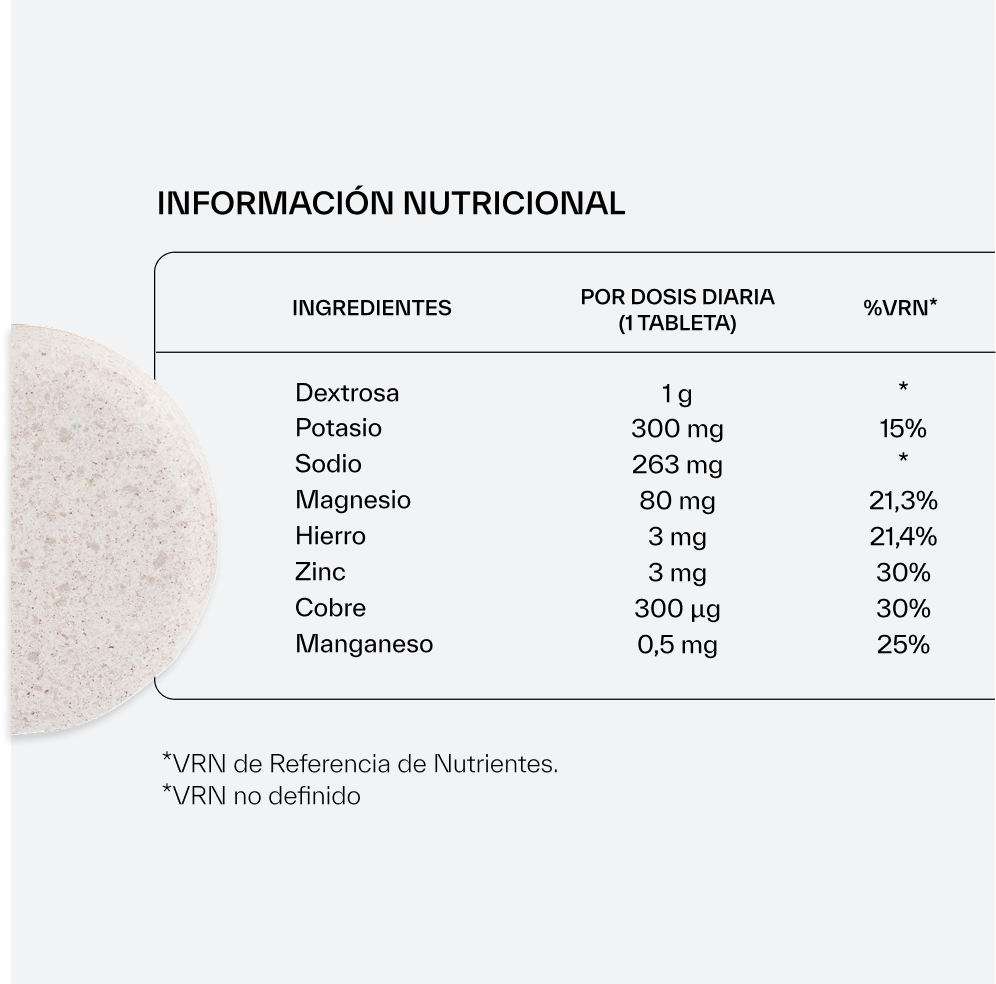 Hidratación Rápida Tabletas con Sabor a Naranja