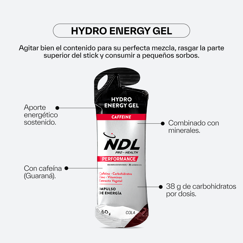 Gel Energético con Cafeína Sabor Cola