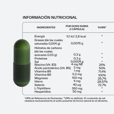 Triptófano con Magnesio y vitamina B6