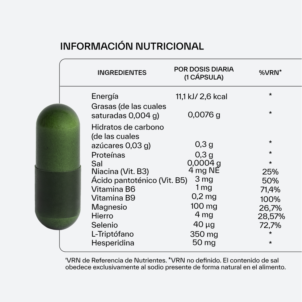 Triptófano con Magnesio y vitamina B6